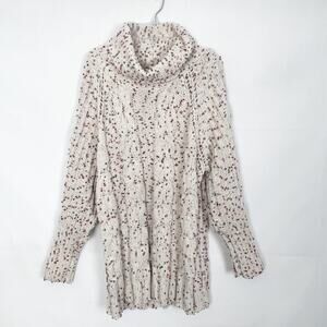 Moon & Madison Textured Speckled Turtleneck Chunky Sweater Size Small